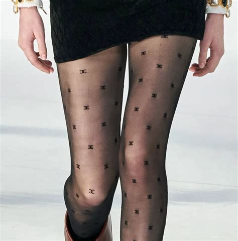 chanel black logo tights|chanel tights dupe.